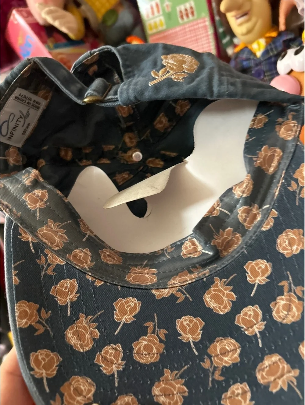 Infinity Apparel 'Bloom' Floral Pattern Adjustable Visor Hat